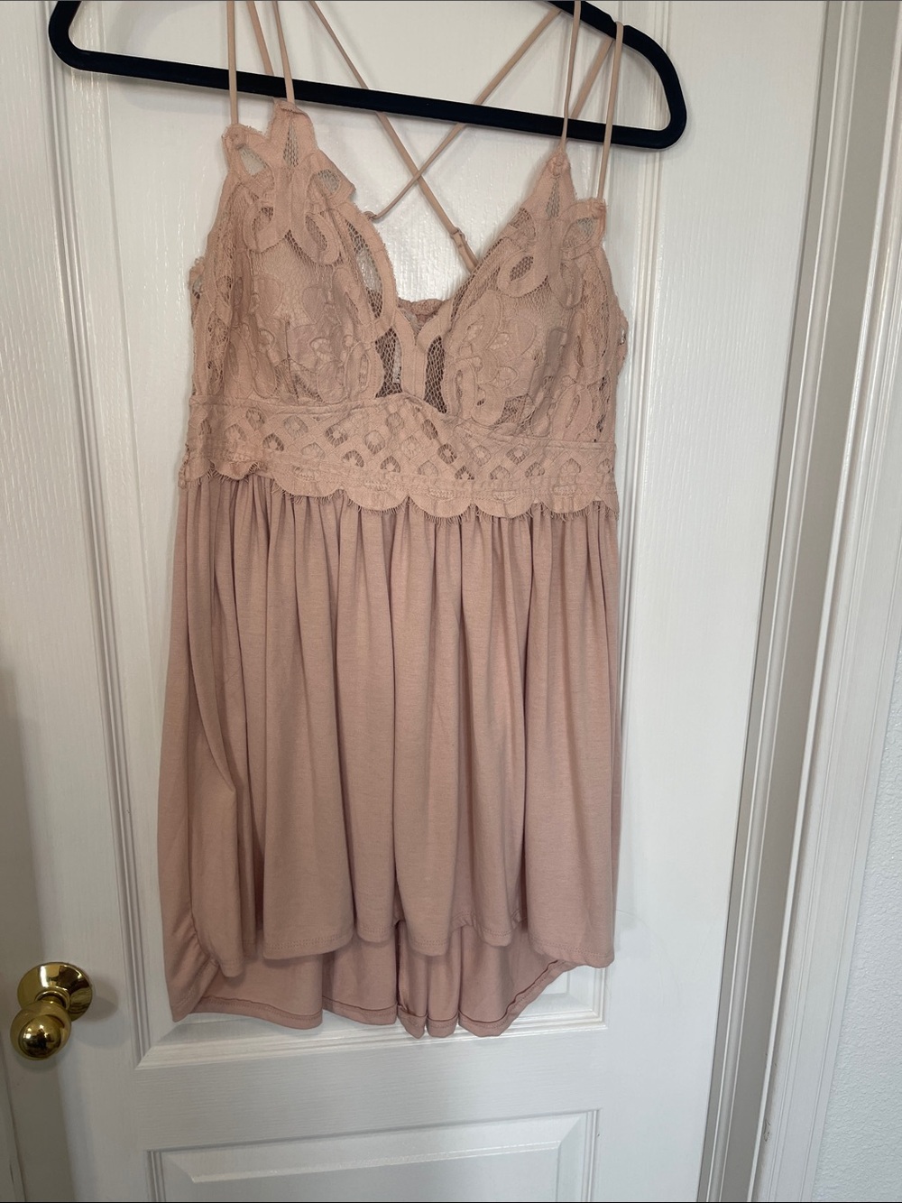 Zenana Outfitters Blush Lace Trim Cami